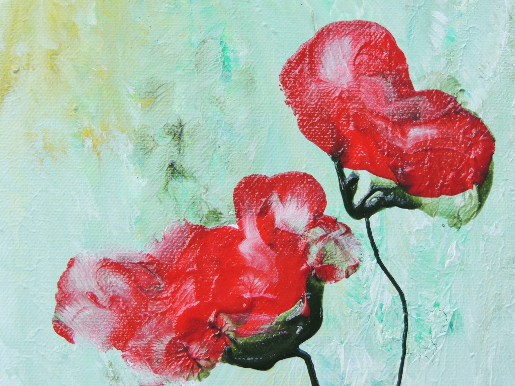 zwei rote Mohnblüten von Antje Strang